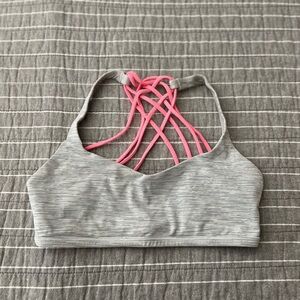 Lululemon Athletica, Gray and Pink, Free to Be Sports Bra